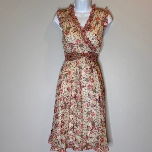 Rabbit Rabbit Rabbit Dresses & Skirts - Rabbit, Rabbit, Rabbit Floral Sleeveless Dress Women's size 12
